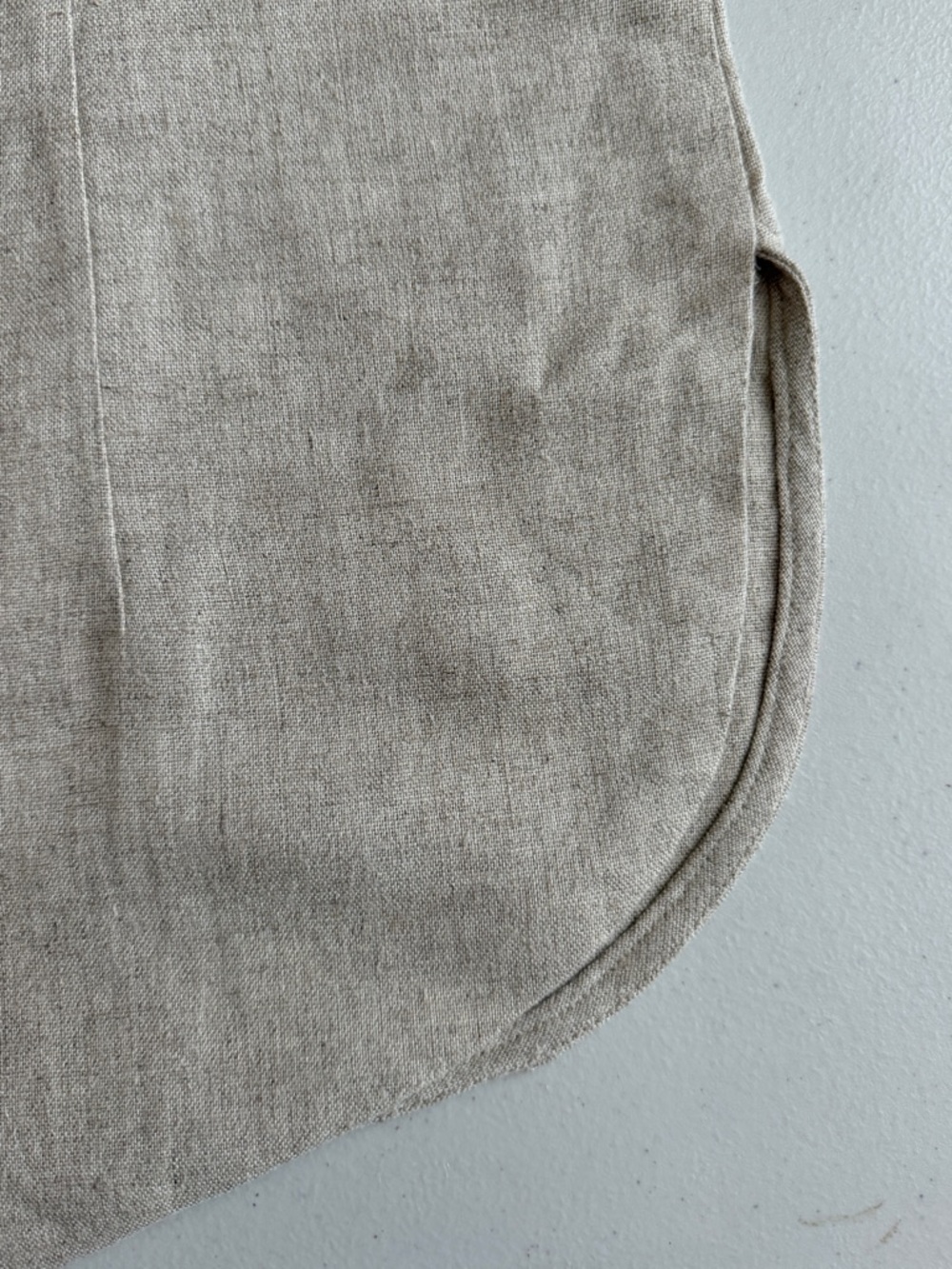 🤎💛EXPRESS Oatmeal🌾Linen Tunic Vest - Picture 4 of 5